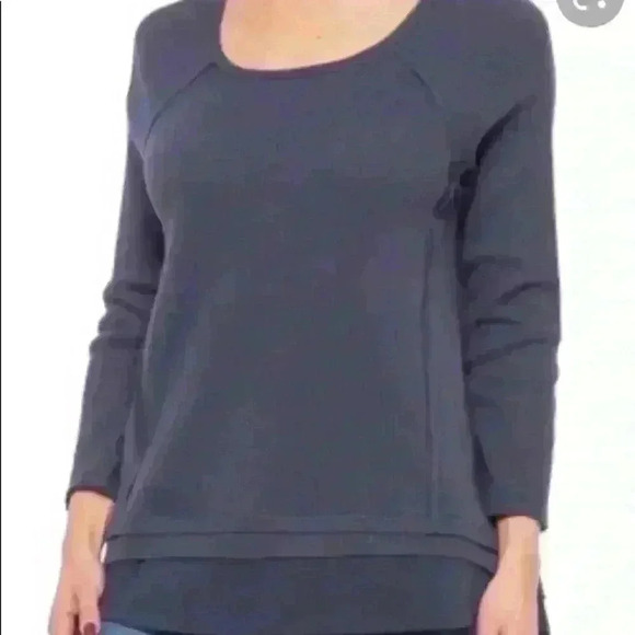 C & C California Tops - - C & C California Tiered Thermal Shirt Blue Sz SM